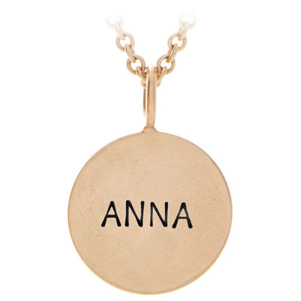 Picture of Name Charm Necklace 14K Gold