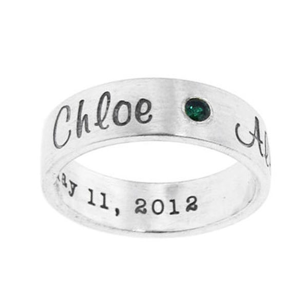 Picture of Sterling Silver Birthstone Ring