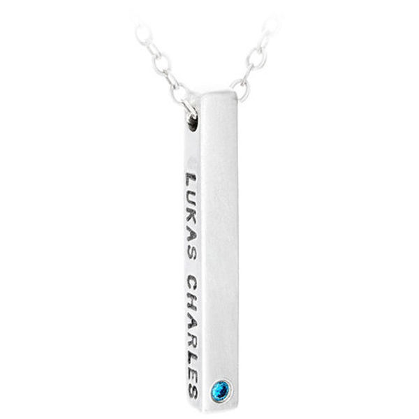 Picture of Silver 1.25" Square Bar Name Charm