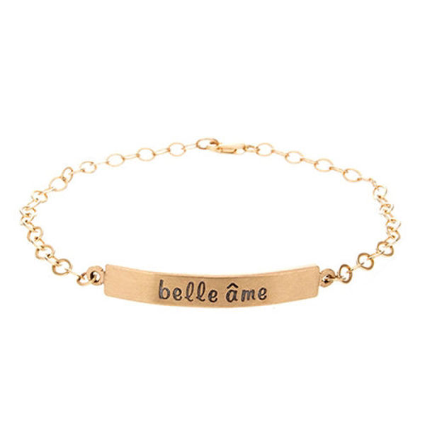 Picture of 14k Gold Belle Ame Nameplate Bracelet