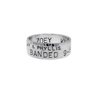 Picture of Women's Sterling Silver Duck Band Ring - 8mm