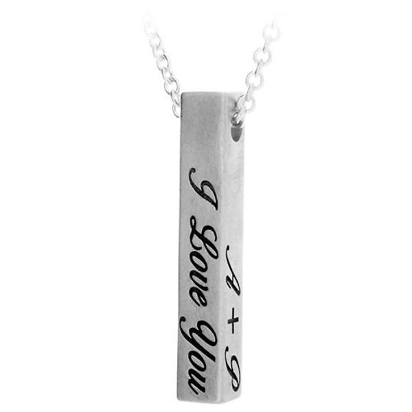 Picture of 4 Sided Silver Bar Necklace
