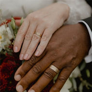 Picture of Womens Personalized Gold Wedding Band
